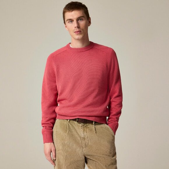 J Crew Mens Size Large Heritage Cotton Crewneck Sweater Vintage Barn BI841 $98
